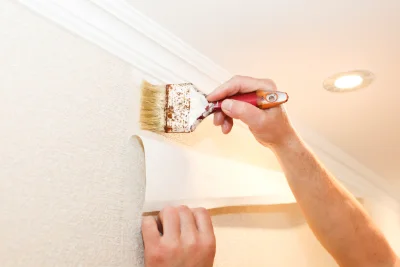 Pose de papier peint à Verpel — revêtements muraux et toiles de verre